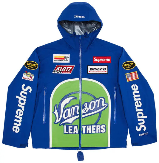 Supreme x Vanson Leathers GORE-TEX Shell Jacket 'Blue’